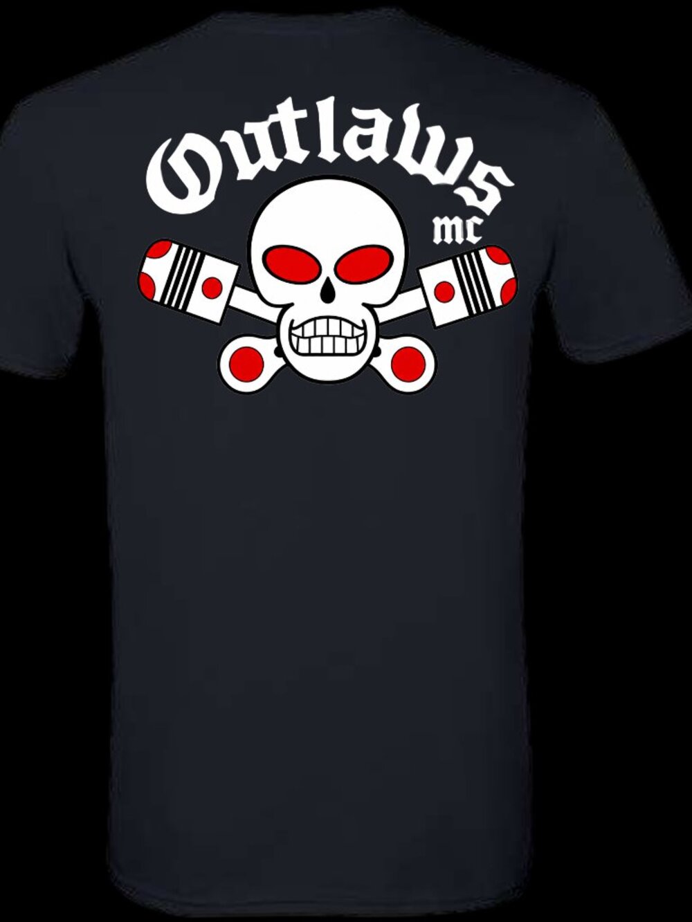 Outlaws MC Black Crew Neck Short Sleeve T-Shirt